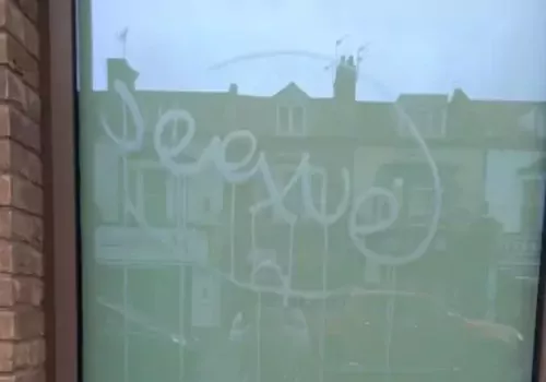 Acid Etched Graffiti Removal Before & After - May 2026
