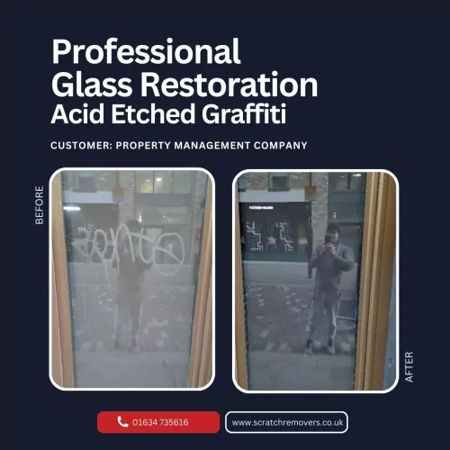 Acid Etched Graffiti Before & After