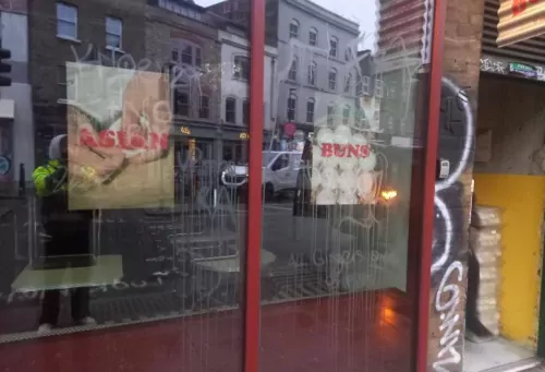 Graffiti on Shopfront Panel