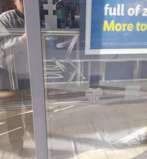 Graffiti on Shopfront Panel