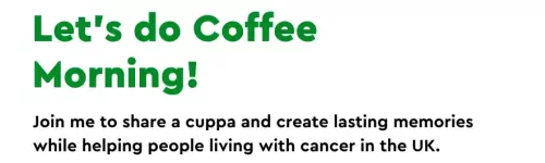 Macmillan Coffee Morning 2025