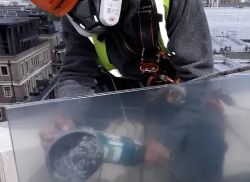 High-Level Glazing - Rope Access